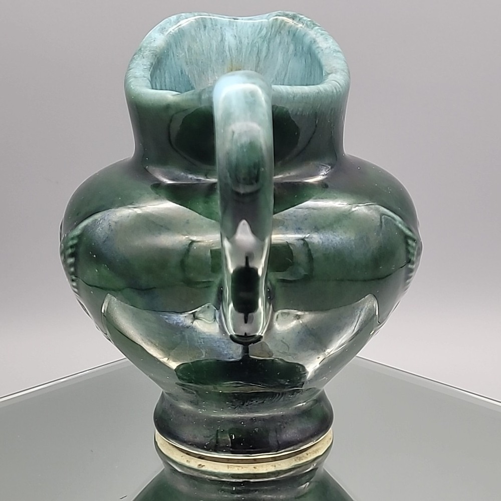 Hull Pottery Drip Glaze Eagle Small Pitcher #F91 Green Vintage USA Americana - Picture 3 of 10
